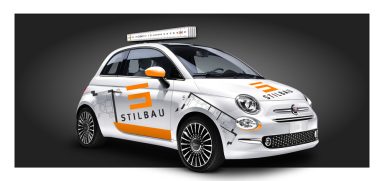 Fiat 500 Promotionwagen Immobilienmakler
